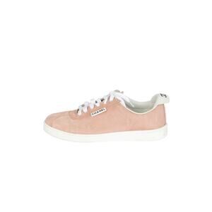 CHANEL Pink Suede CC Logo Sneakers Size 39 US 9